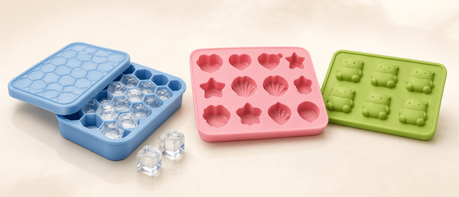 Custom silicone ice trays and novelty molds