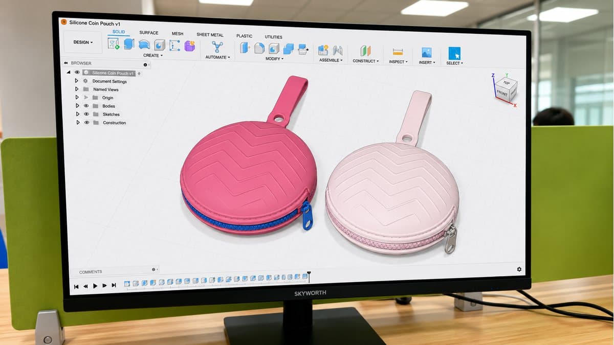 Silicone Baby Pacifier Case CAD Design