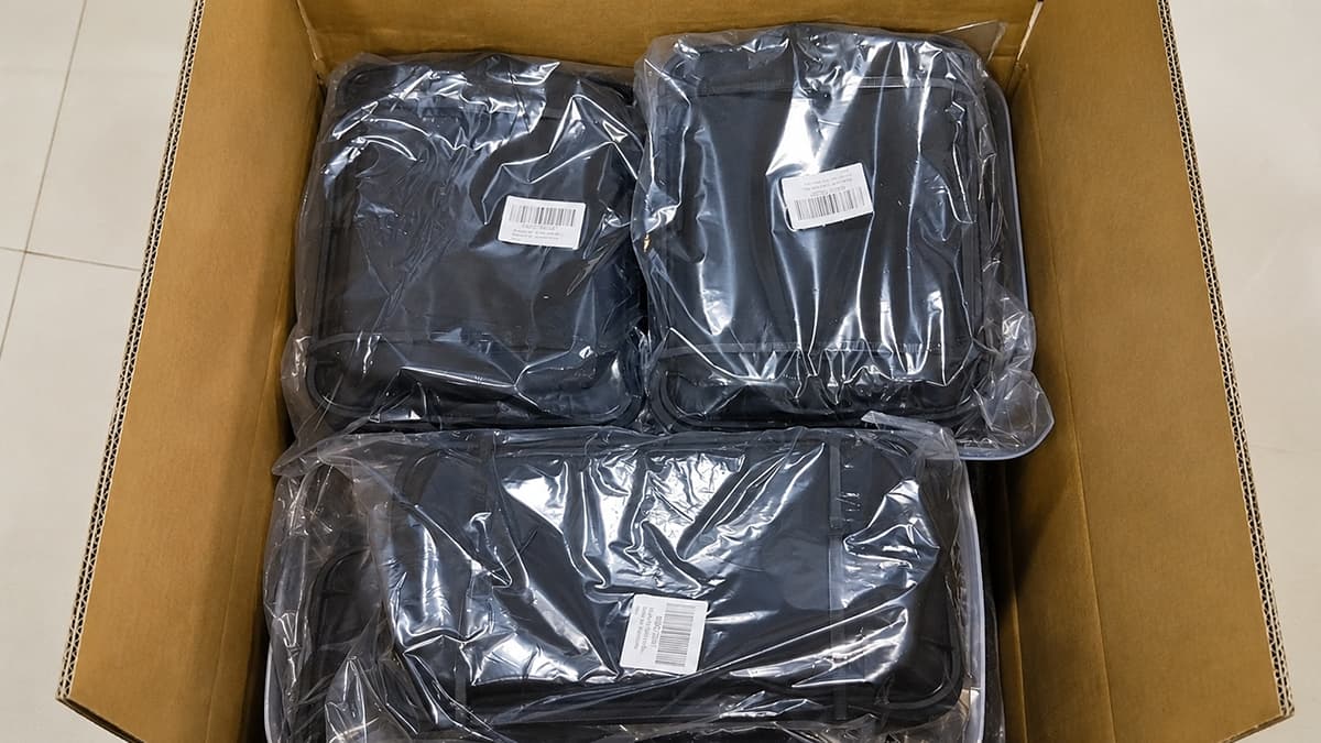 Individually packaged large ice block molds packed in an export carton