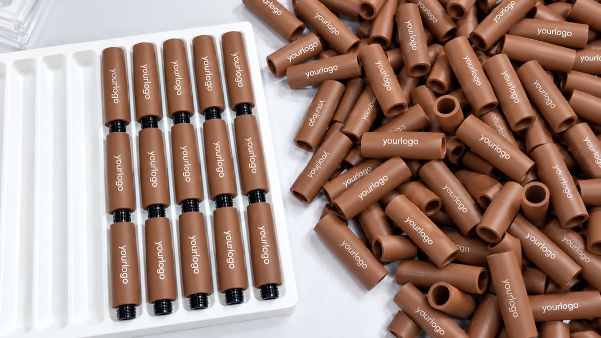 Private-label silicone tube sleeves and assembled units prepared in quantity