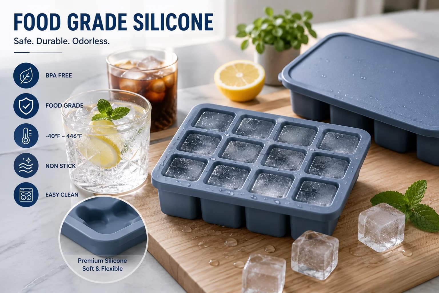 Renjia silicone product reference for Are Silicone Ice Cube Trays Oven Safe? What Material Specifications Matter