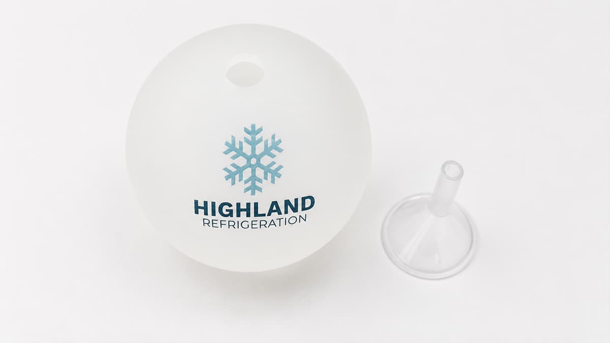Custom Logo Sphere Ice Mold With Funnel