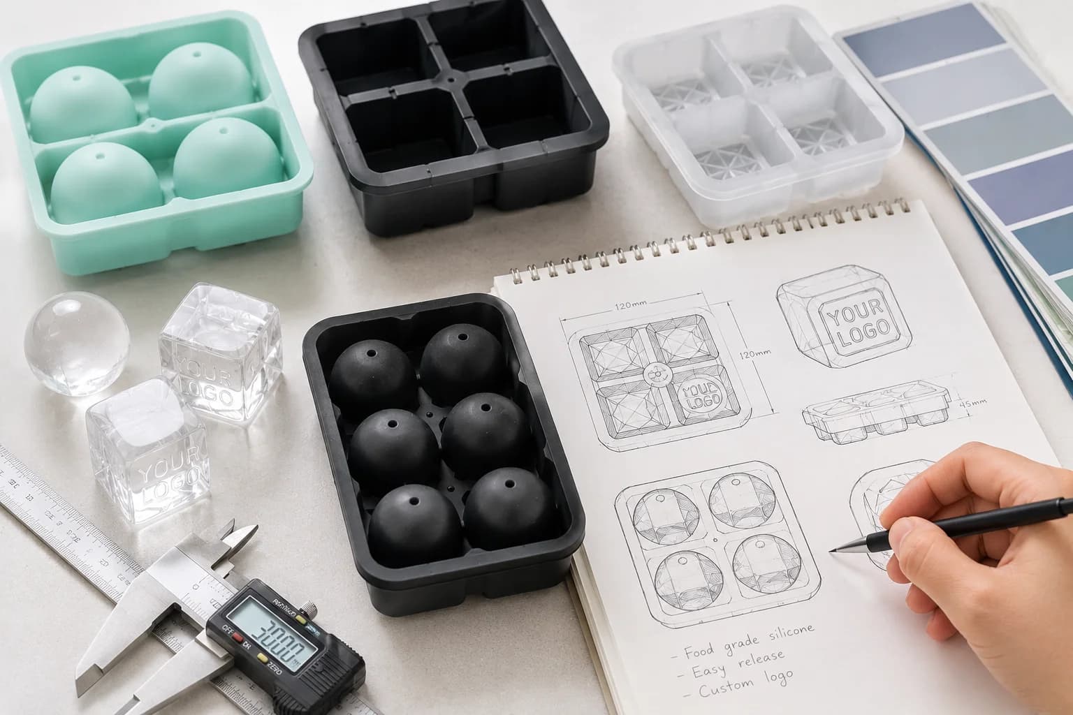 Renjia silicone product reference for Easy-Release Silicone Ice Cube Trays: How Mold Design Affects Performance